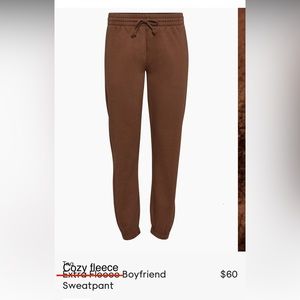 Aritzia cozy fleece boyfriend sweatpants